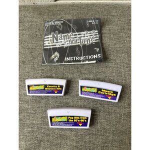 Name That Tune Tiger Electronics Game Cartridges Set Of 3 w/ Manual Vtg 1997